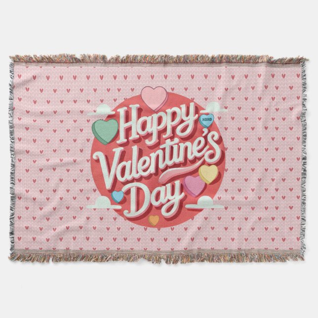 Das farbenfrohe Valentinstag Decke (Vorderseite)