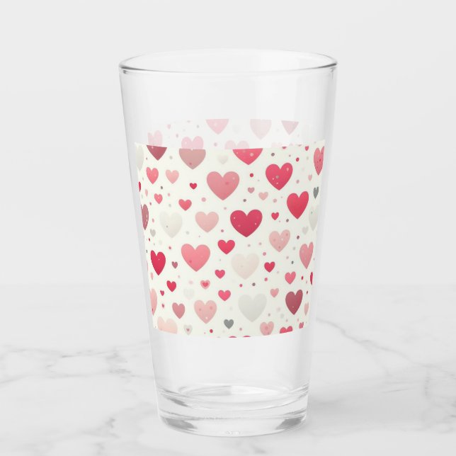 Das farbenfrohe Valentinstag Glas (Vorderseite)