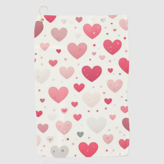 Das farbenfrohe Valentinstag Golfhandtuch (Vorderseite)