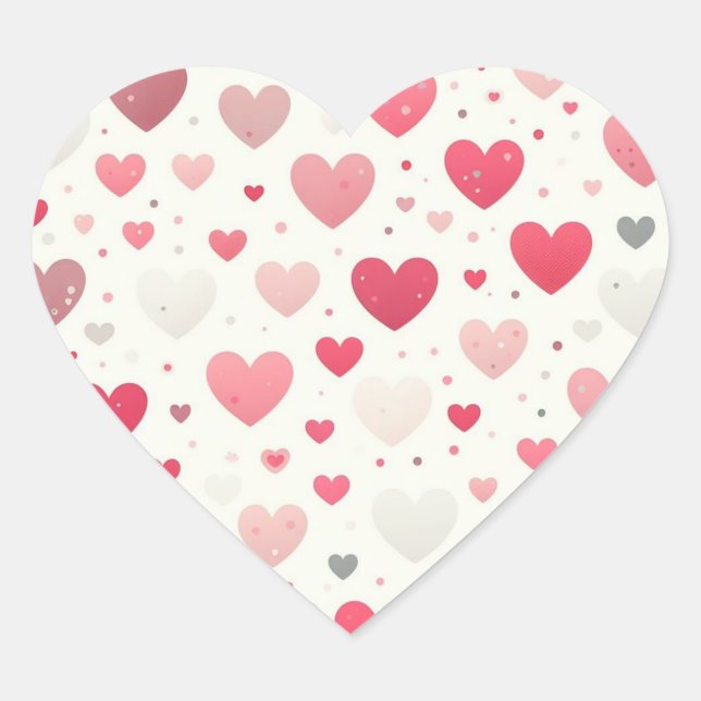Das farbenfrohe Valentinstag Herz-Aufkleber (Vorderseite)