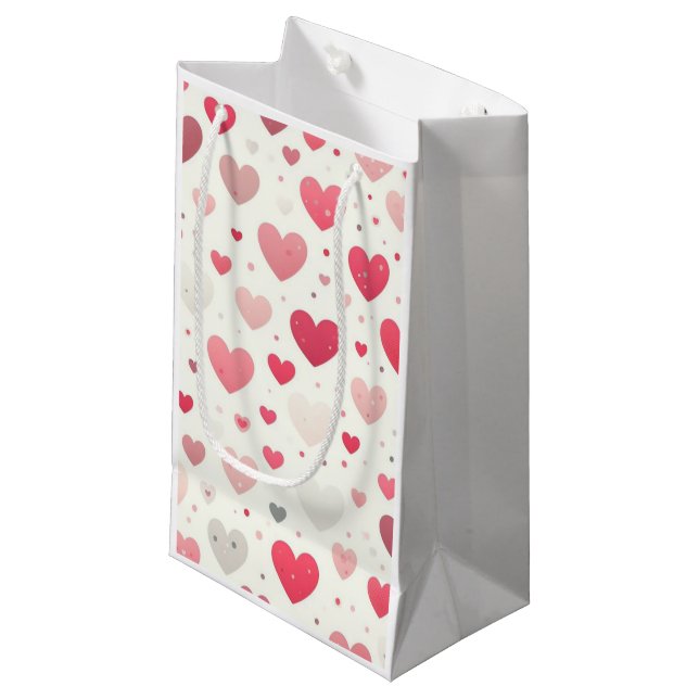 Das farbenfrohe Valentinstag Kleine Geschenktüte (Vorderseite Schrägansicht)