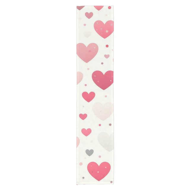 Das farbenfrohe Valentinstag Kurzer Tischläufer (Vorderseite)