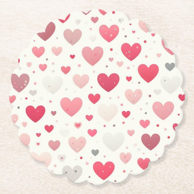Das farbenfrohe Valentinstag Untersetzer (Vorderseite)