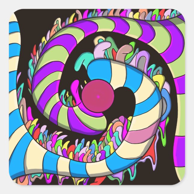 Das Faszinierende Quadratischer Aufkleber (Vorderseite)