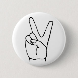 das faule Friedenszeichen Button