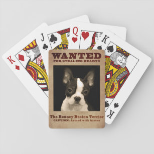 Das federnd Boston Terrier Spielkarten