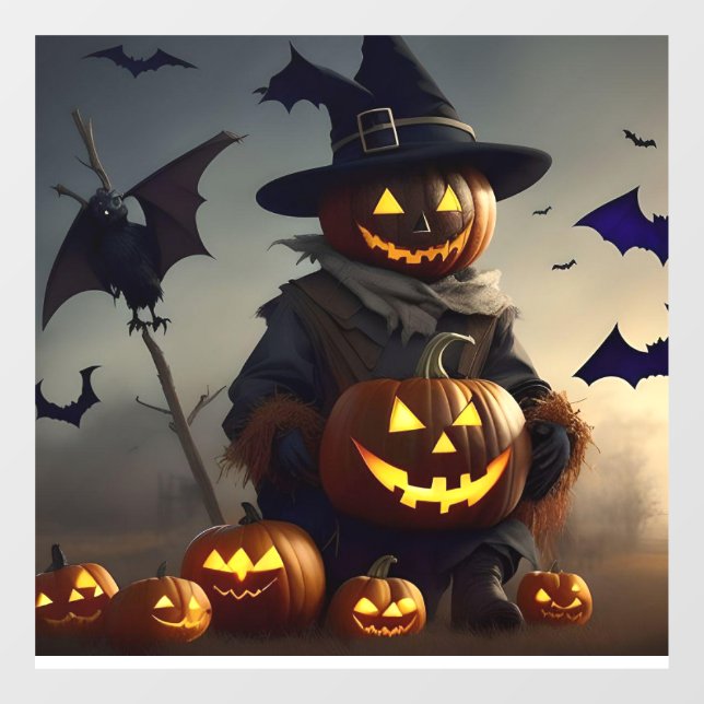 Das Fenster der Höhle klammert sich. Halloween-Dek Fensteraufkleber (Blatt)