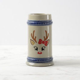 Das Fest der Fraulein Rentier Stein Bierglas