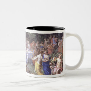 Das Fest der Götter (Öl auf Leinwand) Zweifarbige Tasse