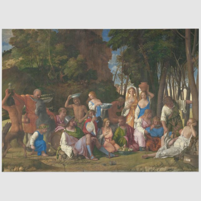 Das Fest der Götter (von Giovanni Bellini) Seidenpapier (Vorderseite)
