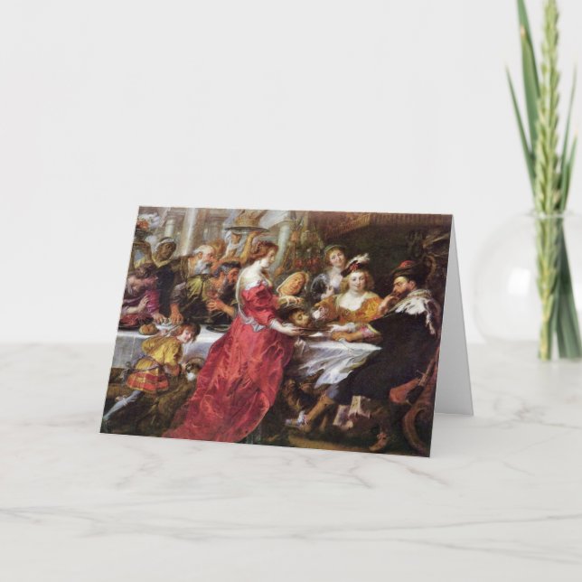 Das Fest des Herododes durch Rubens Peter Paul Karte (Vorderseite)
