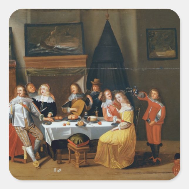 Das Fest Quadratischer Aufkleber (Vorderseite)