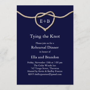 Das Festhalten am Abendessen der Probe der Knot Na Einladung