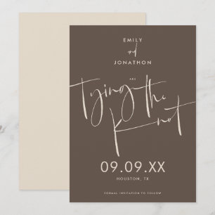 Das Festhalten des Knotens Eleganter Script Cream  Save The Date