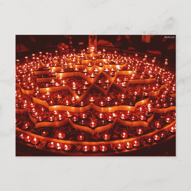 Das Festival der Lichter in Indien Postkarte (Vorderseite)