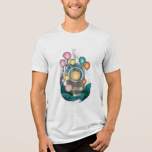 Das Festival der Zeitungen Tri-Blend Shirt (Vorderseite)