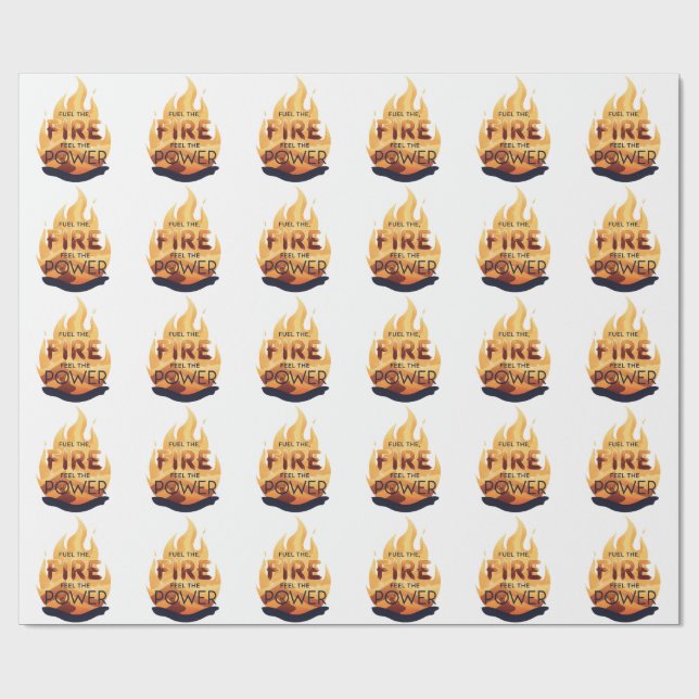 Das Feuer anheizen, das Motivierend T-Shirt des Po Geschenkpapier (Flach)