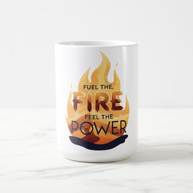Das Feuer anheizen, das Motivierend T-Shirt des Po Kaffeetasse (Mittel)