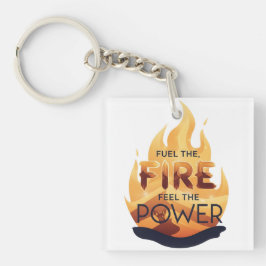 Das Feuer anheizen, das Motivierend T-Shirt des Po Schlüsselanhänger