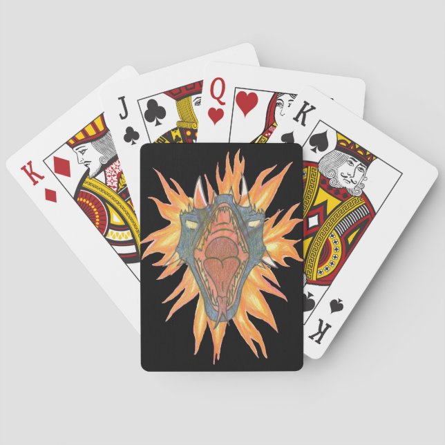 Das Feuer des Drachen Spielkarten (Rückseite)