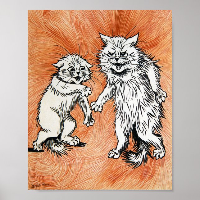 Das Feuer des Geistes, Louis Wain Poster (Vorne)