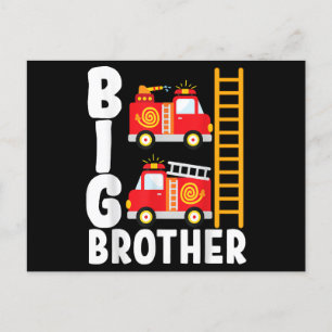 Das Feuerwehrschiff von Boy's Fire Truck Theme Big Feiertagspostkarte