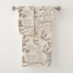Das Fika Swedish Coffee Shop Bath Towel Set
