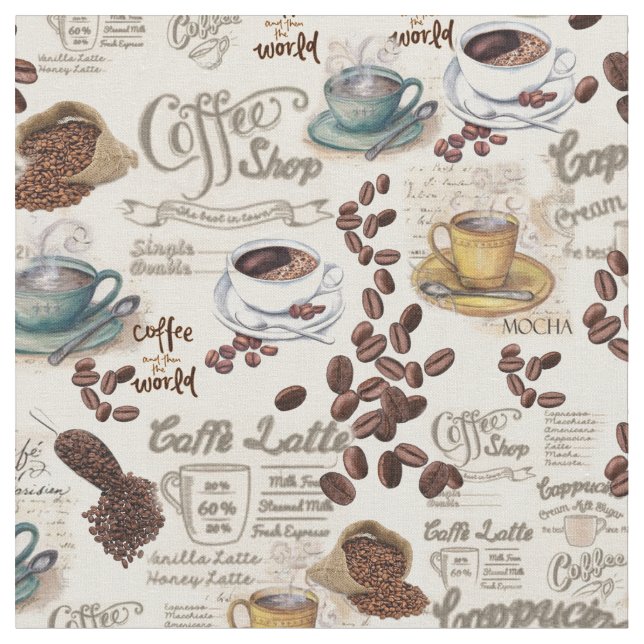 Das Fika Swedish Tradition Wallpaper Stoff (Nahaufnahme)