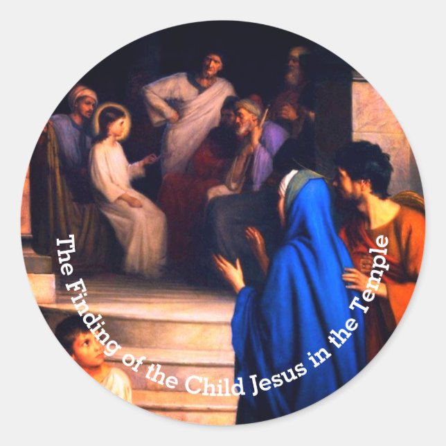Das Finden im katholischen Tempel Runder Aufkleber (Vorderseite)