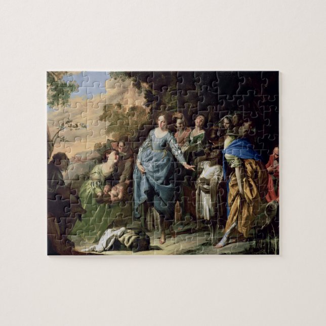 Das Finden von Mosese, c.1650-56 (Öl auf Leinwand) Puzzle (Horizontal)