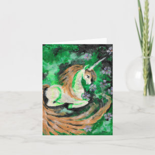 Das Finger gemalte Einhorn Karte