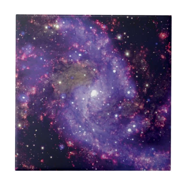 Das Fireworks Galaxy Outer Space Foto Fliese (Vorderseite)