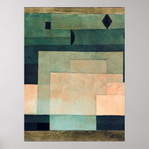 Das Firmament über dem Tempel (1922) von Paul Klee Poster