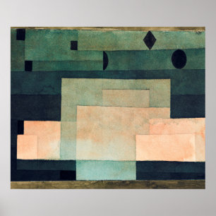 Das Firmament über dem Tempel (1922) von Paul Klee Poster