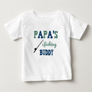 Das Fischen-Freund-Baby-T-Shirt des Papas (blau) Baby T-shirt