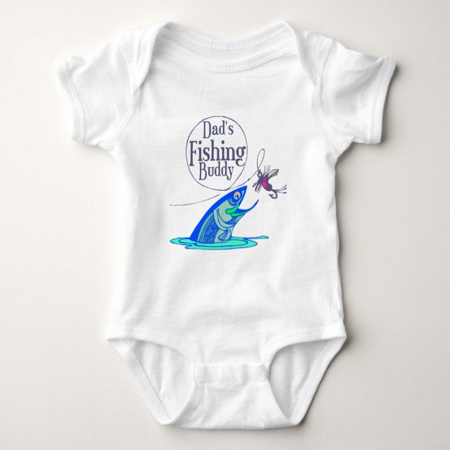 Das Fischen-Freund des Vaters Baby Strampler (Vorderseite)