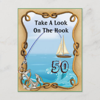 Das Fischen-Geburtstags-Einladung der Männer 50. Einladung