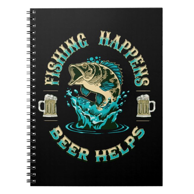 Das Fischen geschieht. Bier hilft! Notizblock (Vorderseite)
