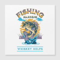 Das Fischen geschieht. Whiskey hilft!