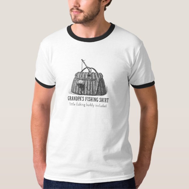 Das Fischen-Shirt Vintages Tacklebox des T-Shirt (Vorderseite)