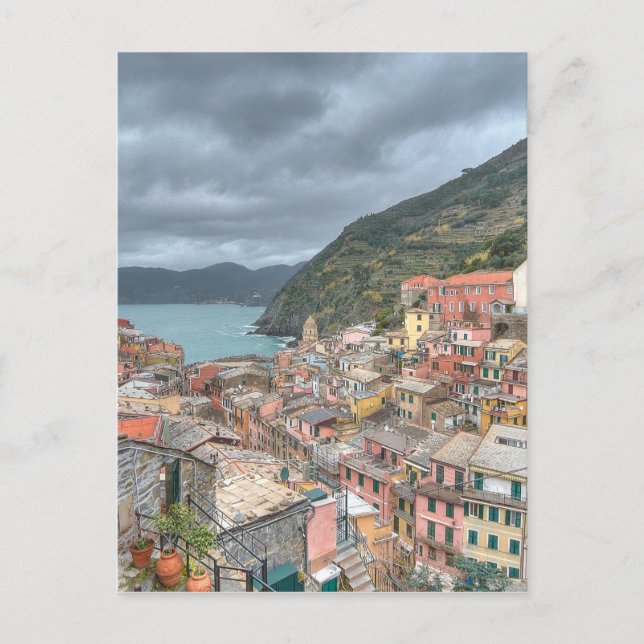 Das Fischerdorf Vernazza, Cinque Terre, Ita Postkarte (Vorderseite)