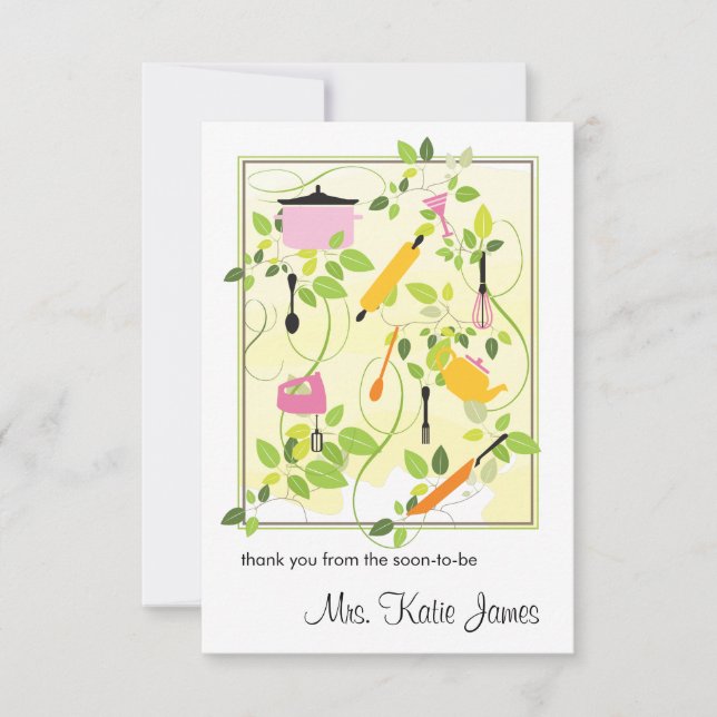 Das flache Brautparty danken Ihnen zu kardieren Dankeskarte (Vorderseite)