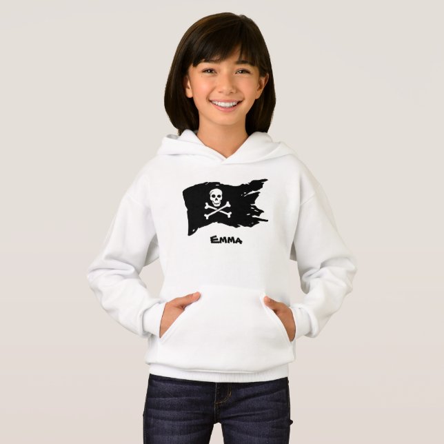 Das Flag-Design der Black Pirate Hoodie (Vorne ganz)