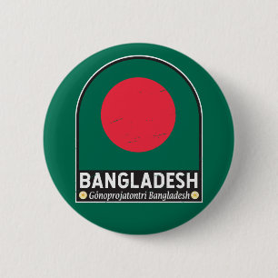 Das FlaggenEmblem von Bangladesch erschüttert Vint Button