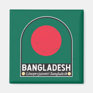 Das FlaggenEmblem von Bangladesch erschüttert Vint Magnet