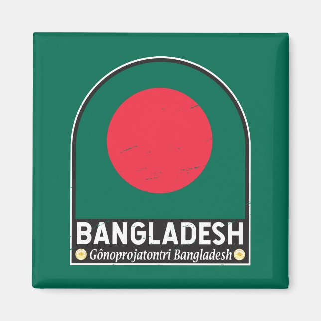 Das FlaggenEmblem von Bangladesch erschüttert Vint Magnet (Vorne)