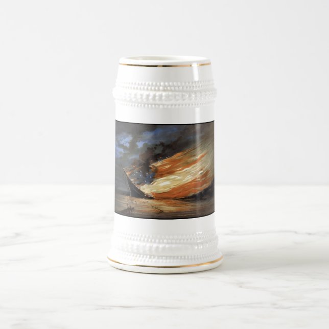 Das Flaggschiff des Zivilen Krieges gegen das Feue Bierglas (Mittel)