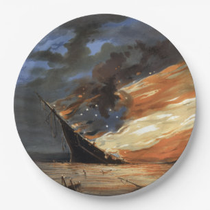 Das Flaggschiff des Zivilen Krieges gegen das Feue Pappteller