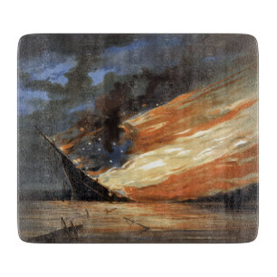 Das Flaggschiff des Zivilen Krieges gegen das Feue Schneidebrett