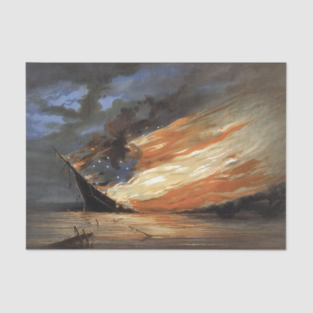 Das Flaggschiff des Zivilen Krieges gegen das Feue Seidenpapier (Vorderseite)